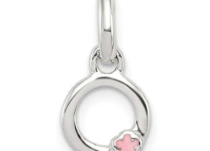 Sterling Silver Letter with Enamel Pendant