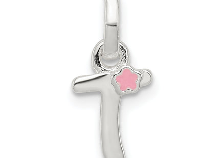 Sterling Silver Letter with Enamel Pendant