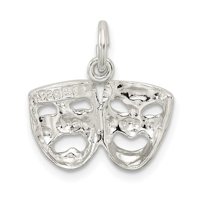 Sterling Silver Comedy/tragedy Charm, 14 x 17mm