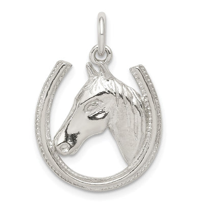 Sterling silver horseshoe pendant