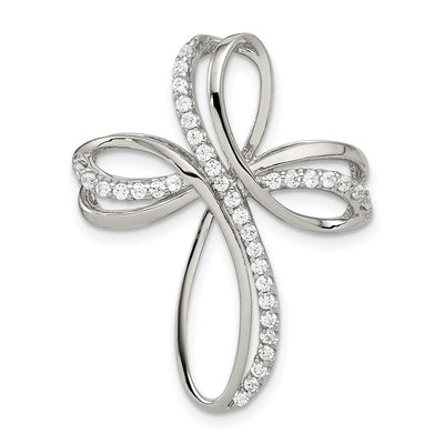 Sterling silver cubic zirconia cross chain