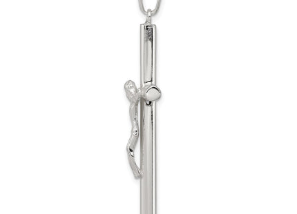 Sterling silver crucifix pendant, alternate view