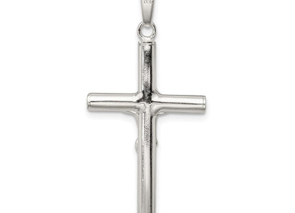 Sterling Silver Polished Hollow Crucifix Cross Pendant (Style QC8279)