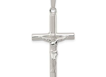 Sterling Silver Polished Hollow Crucifix Cross Pendant (Style QC8279)
