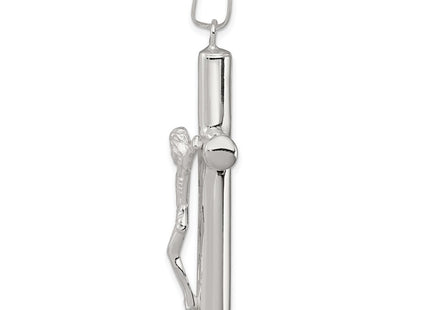 Sterling silver crucifix pendant, alternate view