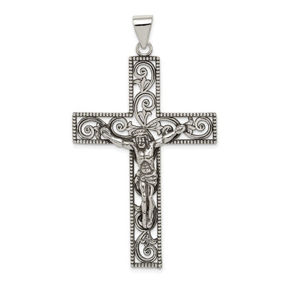 Sterling silver crucifix pendant