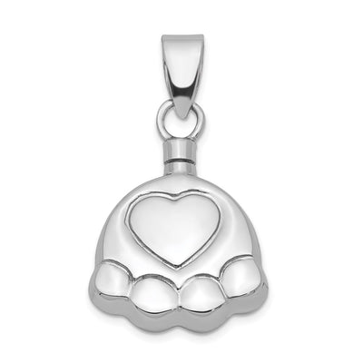 Sterling silver paw pendant