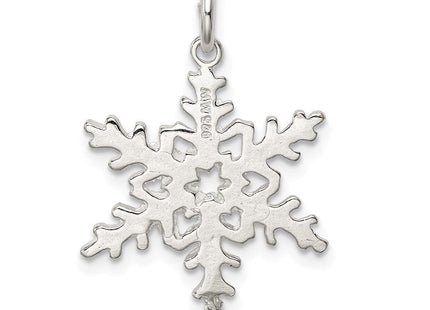 Sterling Silver Snowflake Pendant (Style QC844)