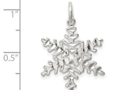 Sterling Silver Snowflake Pendant (Style QC844)