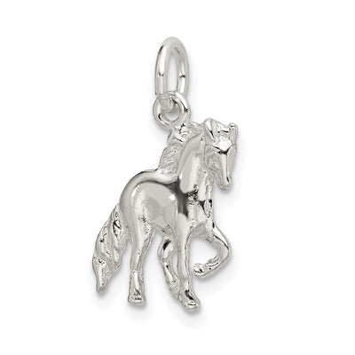 Sterling Silver Horse Charm, 18 x 12mm