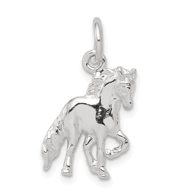 Sterling Silver Horse Charm, 18 x 12mm