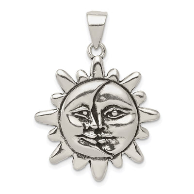 Sterling silver moon pendant