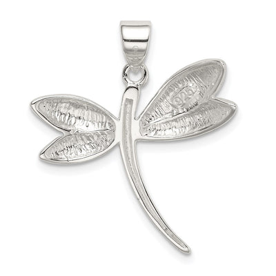 Sterling Silver Dragonfly Pendant, 24.75 x 25mm