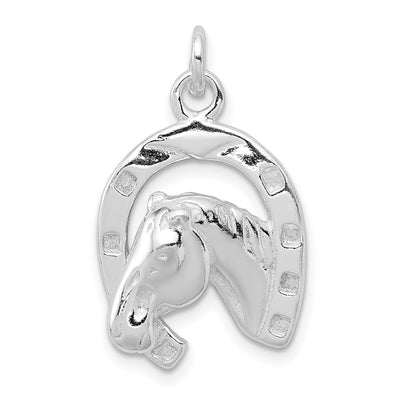 Sterling silver horseshoe pendant