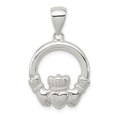 Sterling silver claddagh pendant