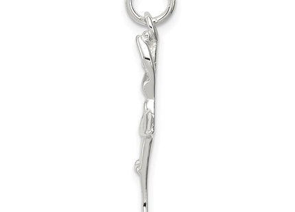 Sterling Silver Polished Ballerina Pendant