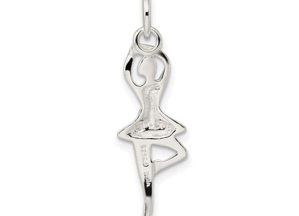 Sterling Silver Polished Ballerina Pendant