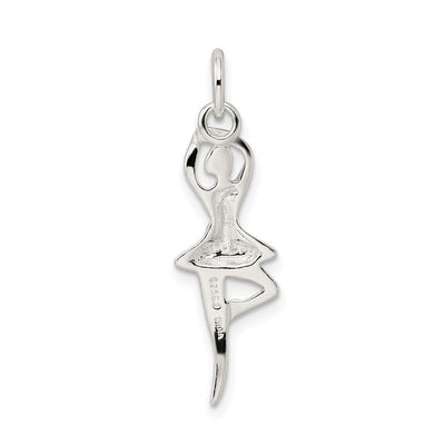 Sterling Silver Polished Ballerina Pendant, 30.5 x 9mm