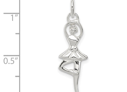 Sterling Silver Polished Ballerina Pendant