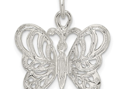 Sterling silver butterfly charm, further view