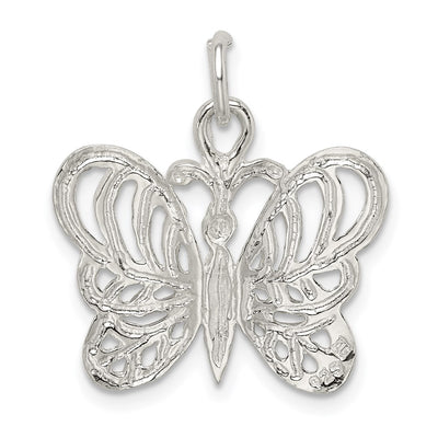 Sterling Silver Butterfly Charm, 25 x 25mm