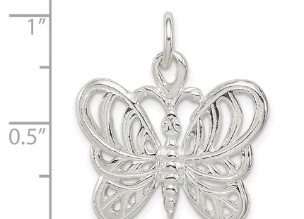 Sterling silver butterfly charm, another view