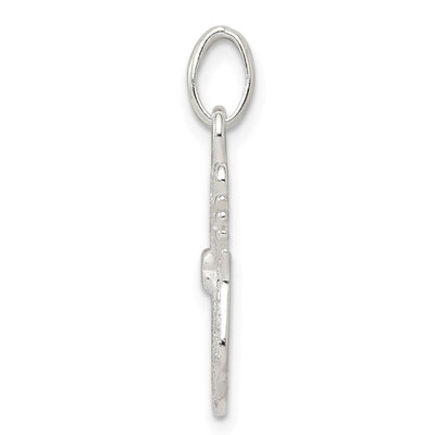 Sterling Silver Polished Cat Charm, 18.5 x 12.3mm