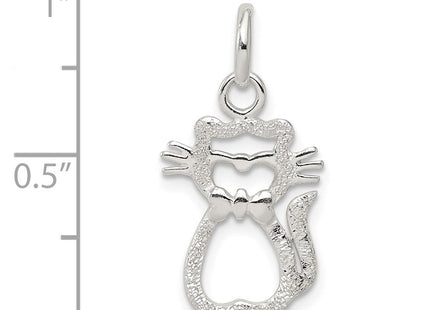Sterling Silver Polished Cat Charm