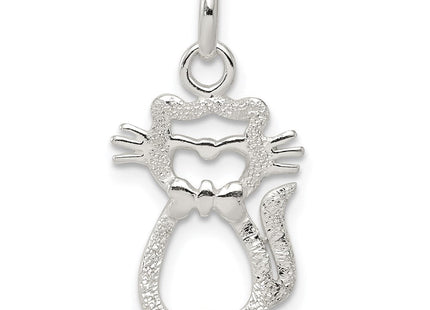 Sterling Silver Polished Cat Charm