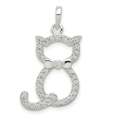 Sterling silver cubic zirconia pendant