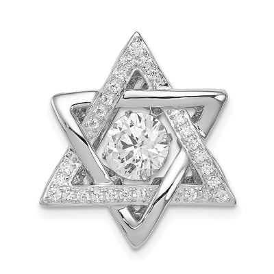 Sterling silver cubic zirconia star pendant