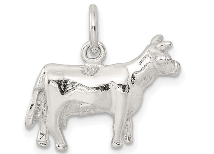 Sterling Silver Cow Charm (Style QC904)