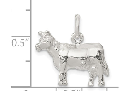 Sterling Silver Cow Charm (Style QC904)
