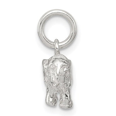 Sterling Silver Elephant Charm, 11 x 15mm