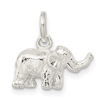 Sterling Silver Elephant Charm, 11 x 15mm