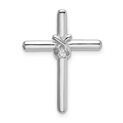 Sterling silver cubic zirconia cross chain