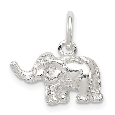 Sterling Silver Elephant Charm, 11 x 15mm