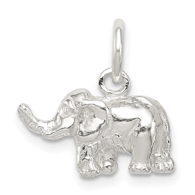 Sterling Silver Elephant Charm, 11 x 15mm