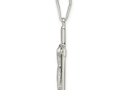 Sterling silver crucifix pendant, alternate view