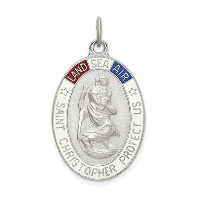 Sterling silver st christopher pendants & charm