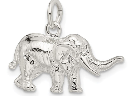 Sterling silver elephant charm, additional view