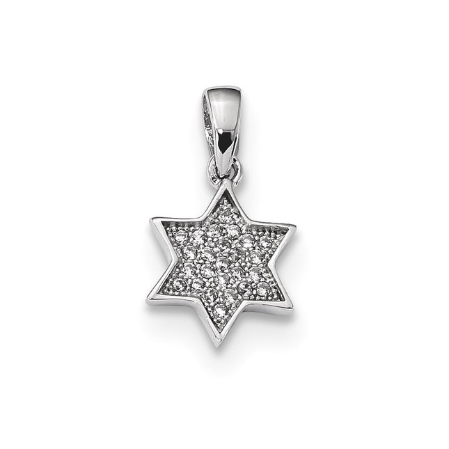 Sterling silver cubic zirconia star pendant