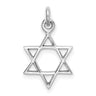 Sterling Silver Rhodium-plated Polished Star of David Pendant