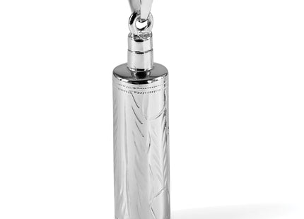 Sterling Silver Rhodium-Plated Cylinder Ash Holder Pendant