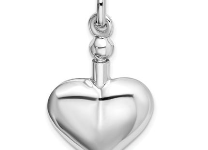 Sterling Silver RH-plated Polished Screw Top Ash Holder Pendant