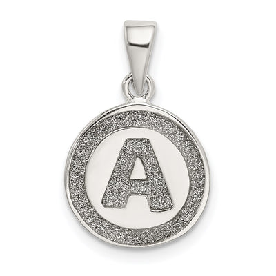 Sterling silver initial pendant