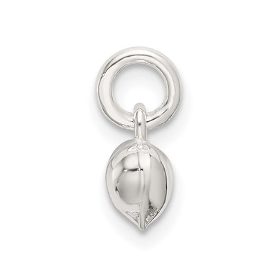 Sterling Silver Polished Puffed Heart Charm, 12.25 x 6mm