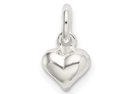 Sterling silver heart charm