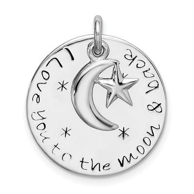 Sterling silver moon pendant