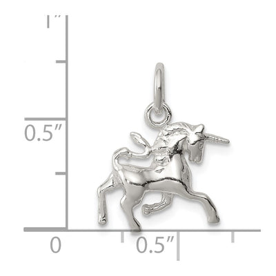 Sterling Silver Unicorn Charm, 19 x 16mm